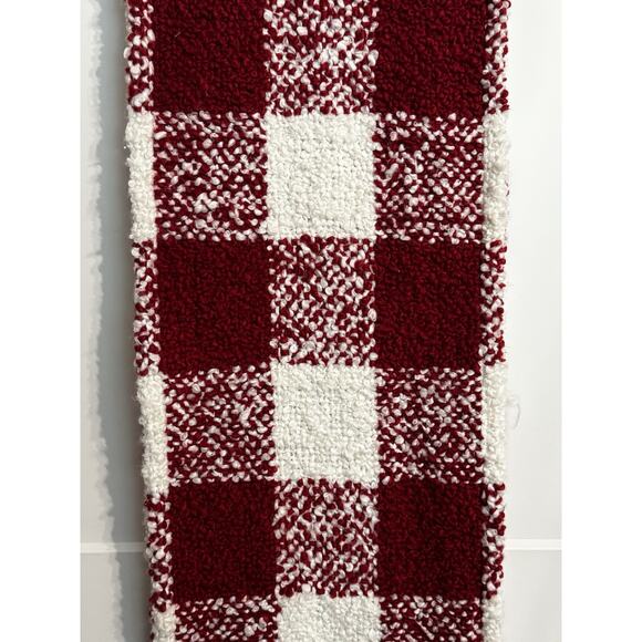 Farmhouse Rachel Ashwell Table Runner Christmas Red White 16 X 90 buffalo check - Picture 2 of 9